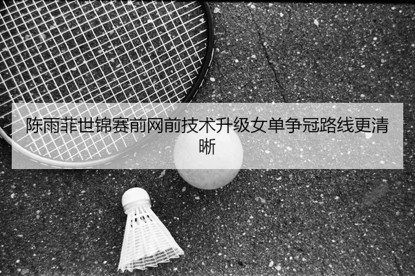陈雨菲世锦赛前网前技术升级女单争冠路线更清晰